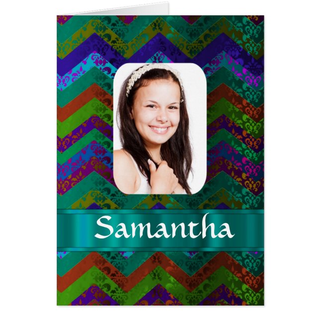 modèle photo chevron turquoise (Devant)