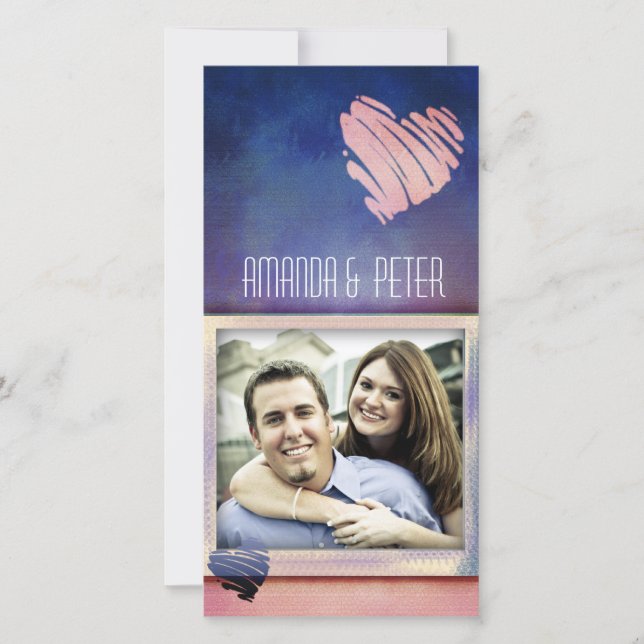 Modèle photo couleur Valentine / Carte d'amour (Devant)