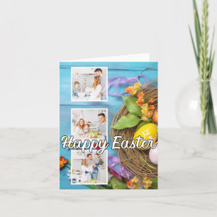 Modèle photo de la famille de Pâques personnalisée