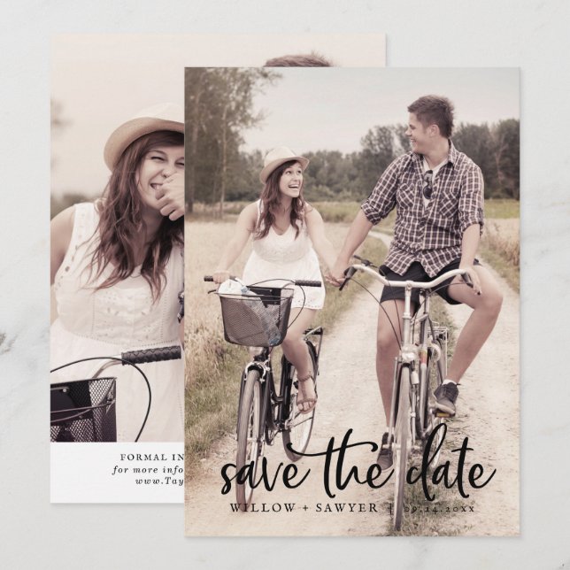 Modèle photo de lumière de script rustique Enregis (Devant / Derrière)