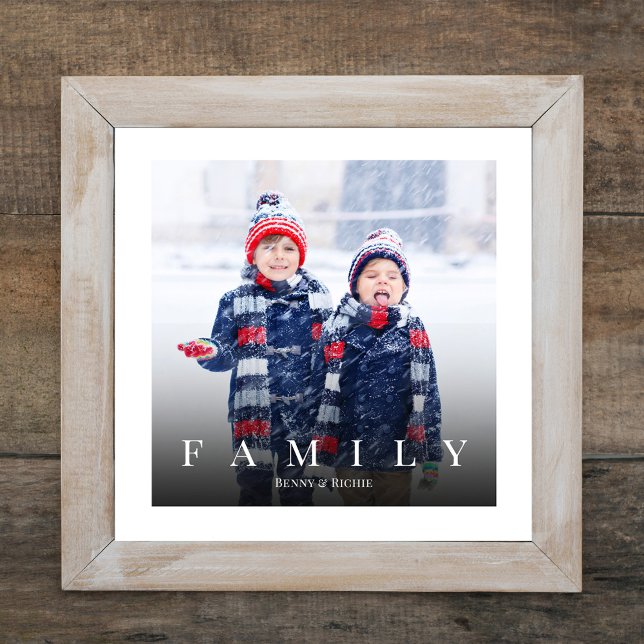 Modèle photo familial simple minimum (Simple family customized photo print. )