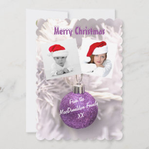 Modèle photo mauve Noël