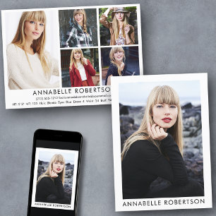 Modèle photo moderne 6 et carte comp acteur