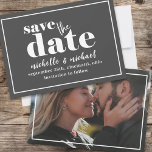 Modèle photo moderne Enregistrer la typographie de<br><div class="desc">Ce design est doté d'un modèle unique de photo mariage,  à la fois moderne et typographique,  et d'un style audacieux et minimaliste,  d'un design simple et élégant.</div>