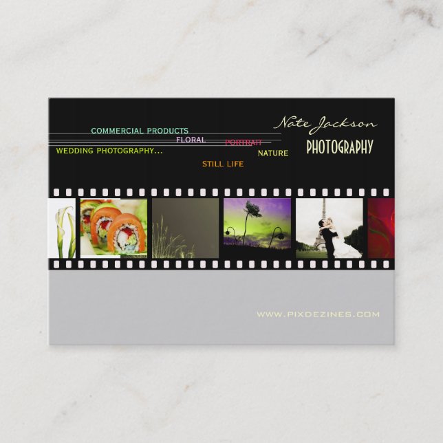 Modèle photos cartes de visite Mini Portfolio (Devant)