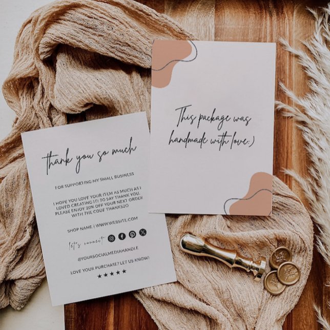 Modèle pour petites entreprises, (Small Business Thank You Card Template,)