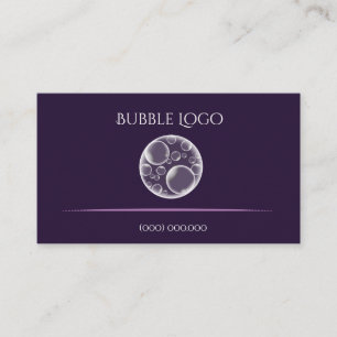 Modèle pourpre de carte de visite de logo de bulle