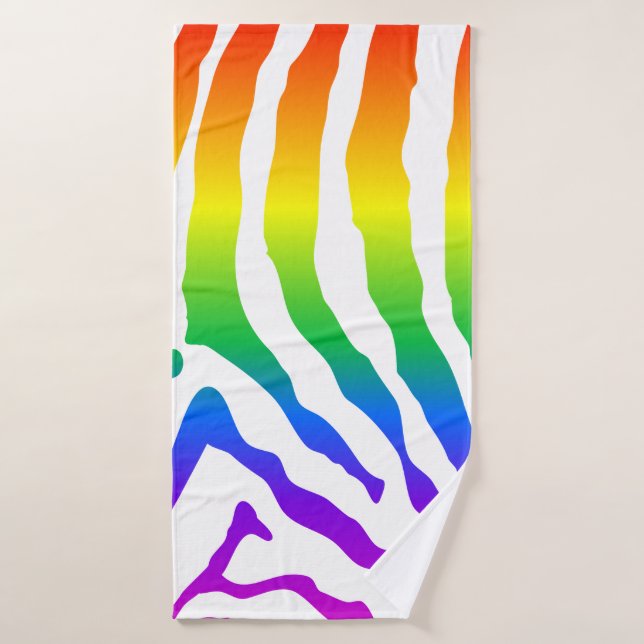 Modèle Rainbow Zebra (Serviette de bain)