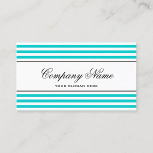 Modèle rayé de carte de visite de bleu de