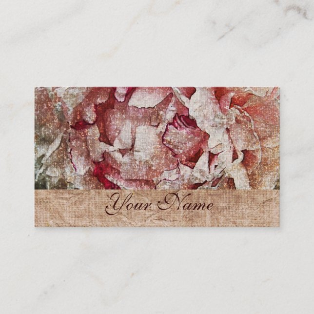 modèle rose de carte de visite de pétales de (Devant)