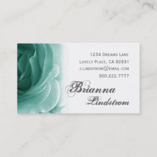 Modèle rose mou de carte de visite de Teal