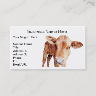 Modèle rouge de carte de visite de vache à Angus