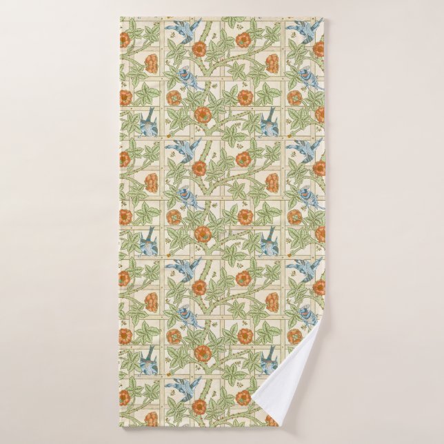 Modèle sans couture de treillis de William Morris  (Serviette de bain)