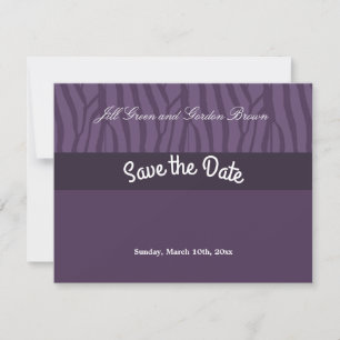 Modèle Save the Date Zèbre Violet