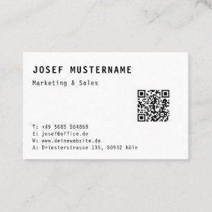 Modèle simple de carte de visite QR