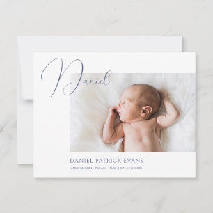 Modèle simple Faire-part de naissance photo chic