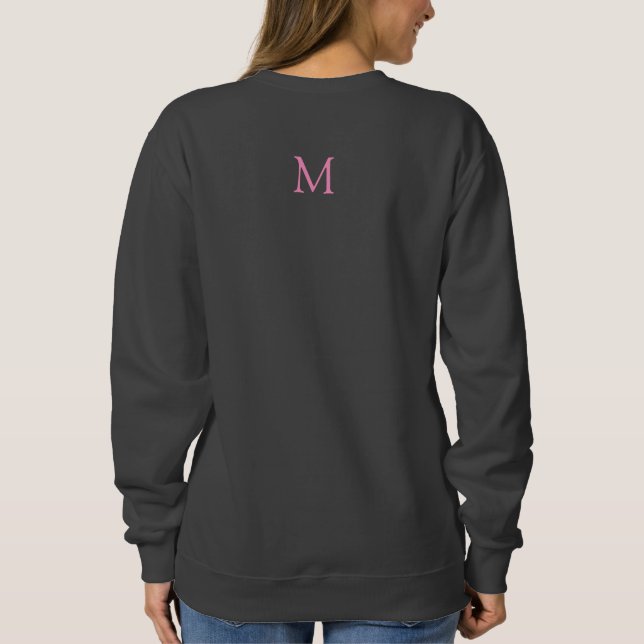 Modèle Sweatshirt gris foncé pour femmes (Dos)