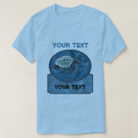 Modèle T-shirt bleu tortue de mer