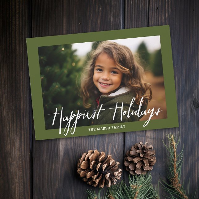 Modèle tribal de vacances de Noël moderne entièrem (Modern Holiday Greeting Card with Large Photo)