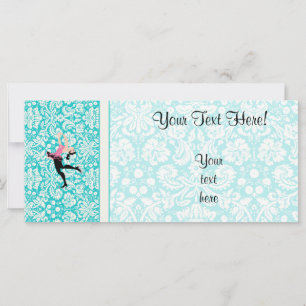 Modèle turquoise Damask Patinage sur glace