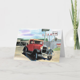 Modèle Une voiture antique Carte de voeux