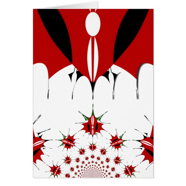 Modèle vertical de la carte de voeux (Devant)