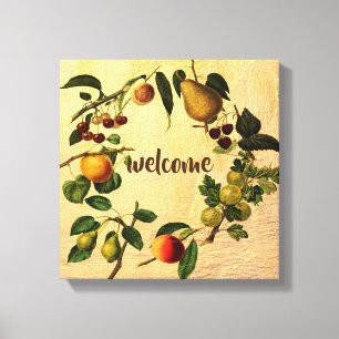 Modèle vintage toile enveloppé design fruit