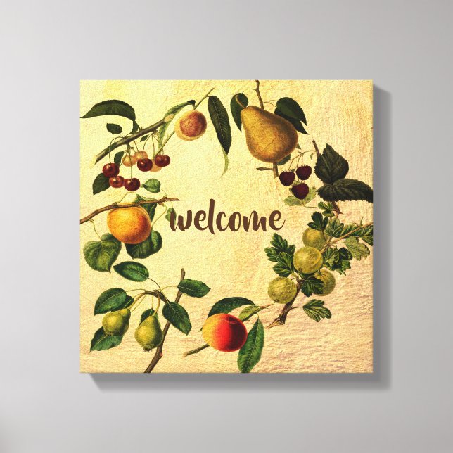 Modèle vintage toile enveloppé design fruit (Recto)