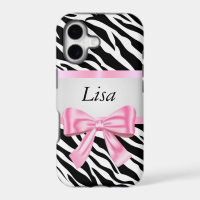 Modèle Zèbre personnalisé Bow rose