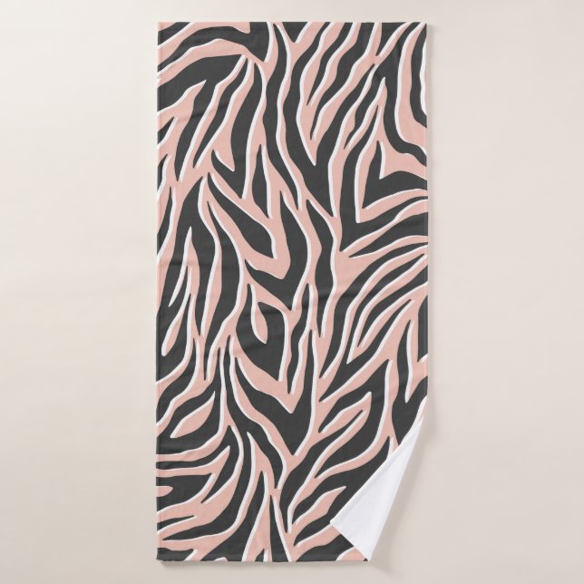 Modèle zèbre sans aspect noir. Style sauvage (Serviette de bain)
