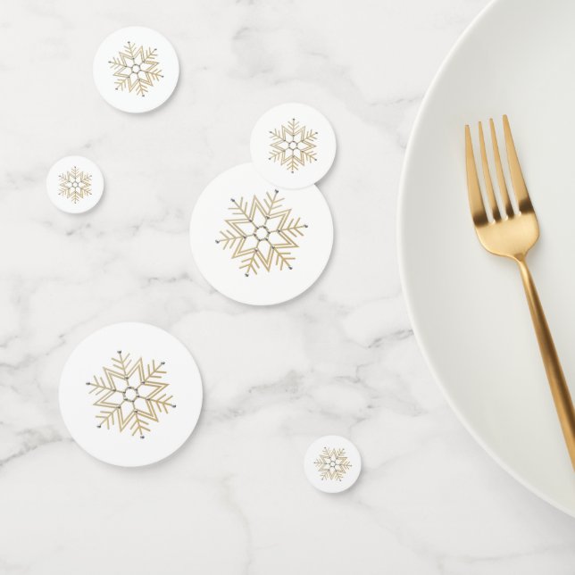 ModèleNF Confetti de table Silver & Gold Snowflake (Groupe)