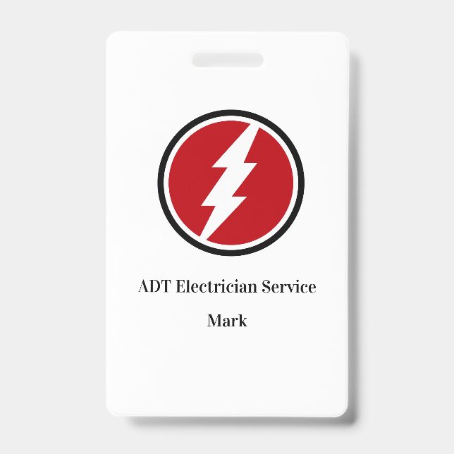 Modèles de badges d'identité d'électricien (Avant)