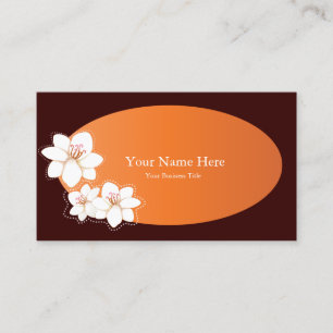 Modèles de carte de visite de spa de Plumeria