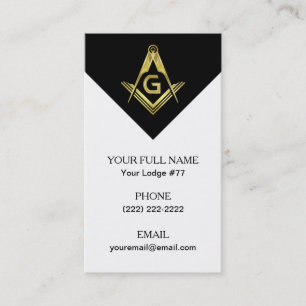 Modèles de cartes de visite maçonniques Black Go