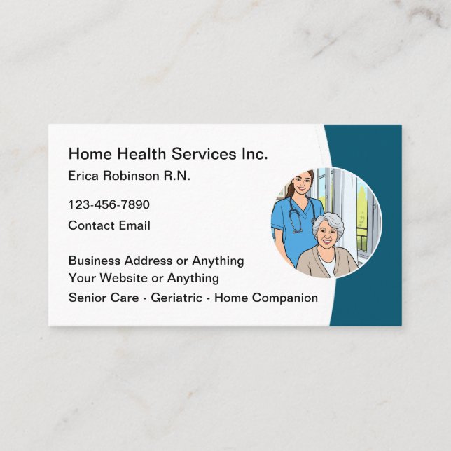 Modèles de cartes de visite pour infirmières en so (Devant)