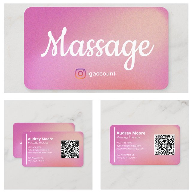 Modèles de Cartes de Visite pour Thérapeute de Mas (Modern Massage Therapist Business Card Templates
)