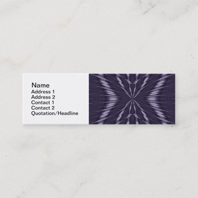 Modèles de Cartes de Visite Purple Fantasy (Devant)