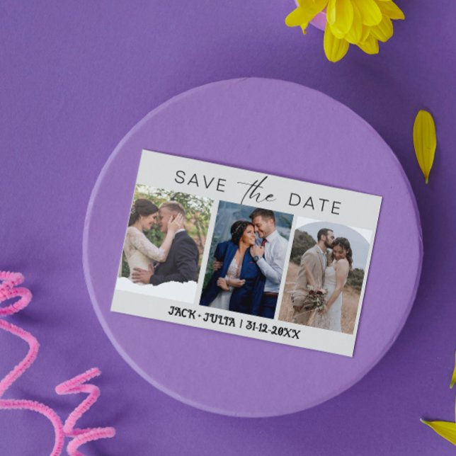 Modèles de photo de save the date de script modern (Créateur téléchargé)