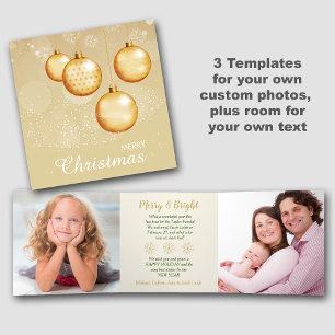 Modèles de photos d'ampoules de Noël en or 3