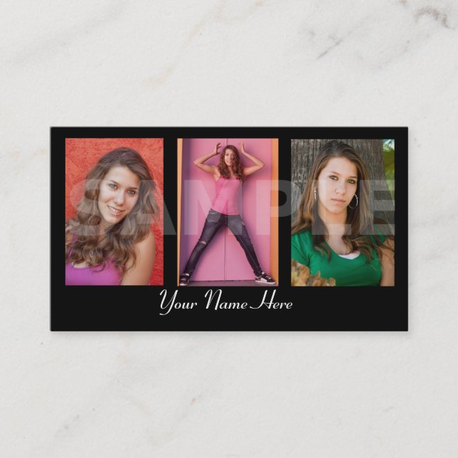 Modèles et carte de visite de Headshot d'acteurs (Devant)