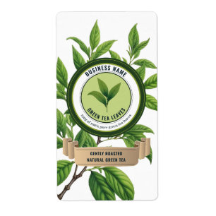 Modèles Étiquette de thé vert