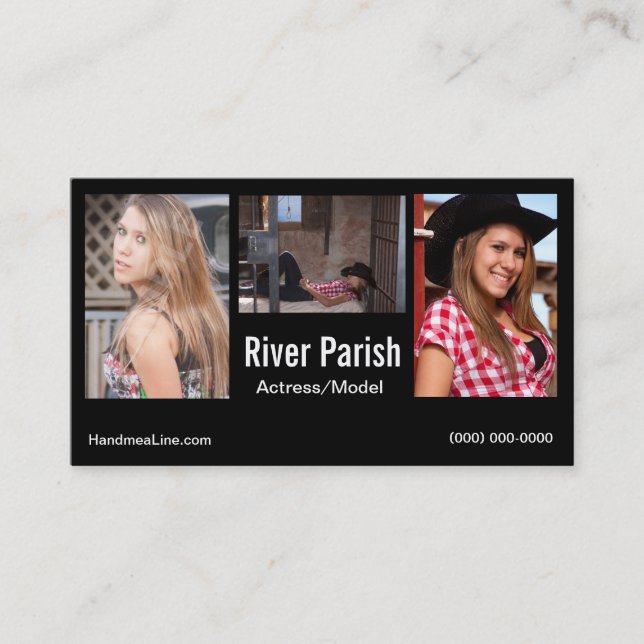 Modèles ou acteurs de carte de visite de Headshot (Devant)