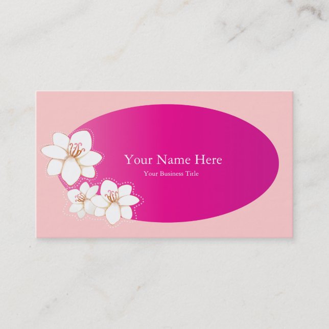 Modèles roses de carte de visite de spa (Devant)