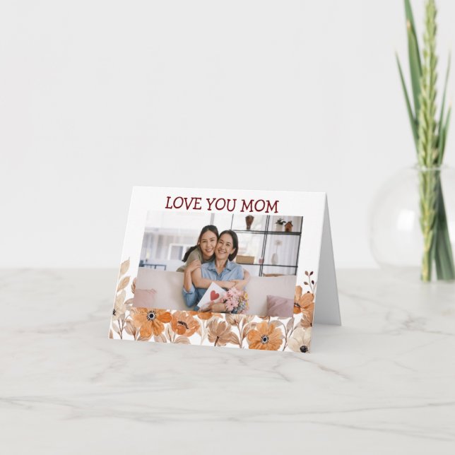 Moden Floral Bonne carte de fête des mères (Devant)