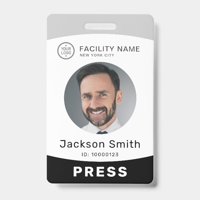 Modérée photo personnalisée et badge de l'employé (Avant)