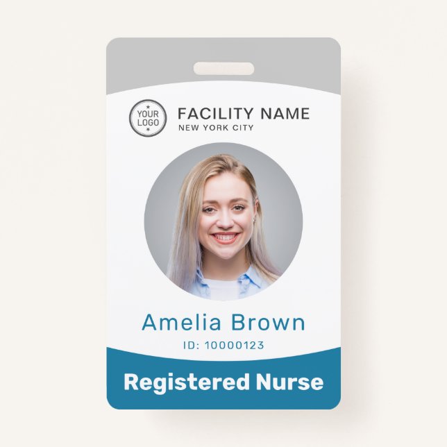 Modérée photo personnalisée et badge de l'employé (Devant)