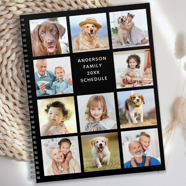 Modern 11 Photo Collage Simple DIY Custom Calendar (Créateur téléchargé)