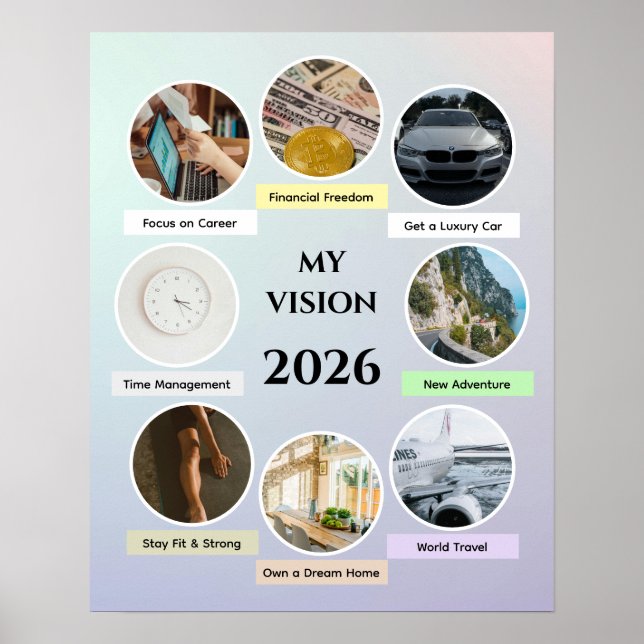 Modern 2026 Manifestation Poster | Aesthetic Soft  (Devant)