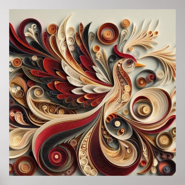 Modern Abstract Swirl Poster – Elegant Wall Art  (Devant)
