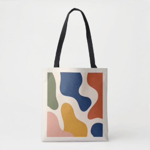 Modern Abstract Terracotta Ochre Shapes Tote Bag